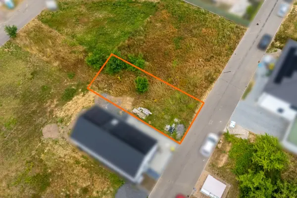 Luftansicht Flurstückmarkierung