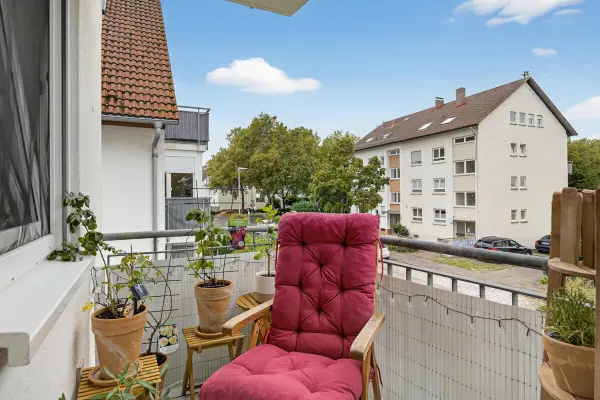 Balkon 1 der Immobilie: Licht, Luft & Lebensqualität – perfekt geschnittene 2-Zimmer-Wohnung (Foto)