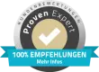 Siegel Proven Expert 100% Empfehlungen